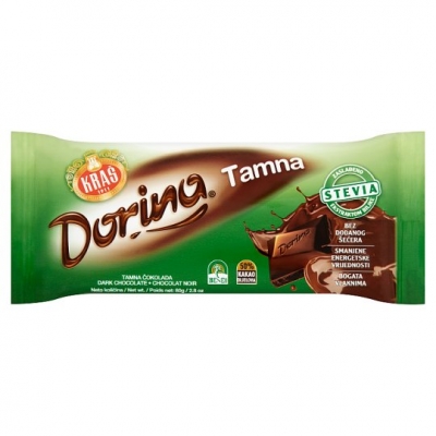 Kraš čokoláda Dorina hořká bez cukru, 80g