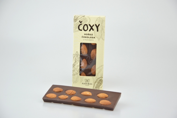 ČOXY - hořká čokoláda s mandlemi a xylitolem 50g